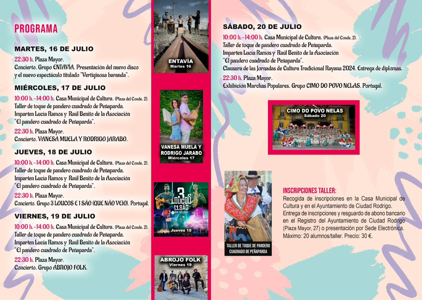 Programa Jornadas Cultura tradicional Ciudad Rodrigo 24