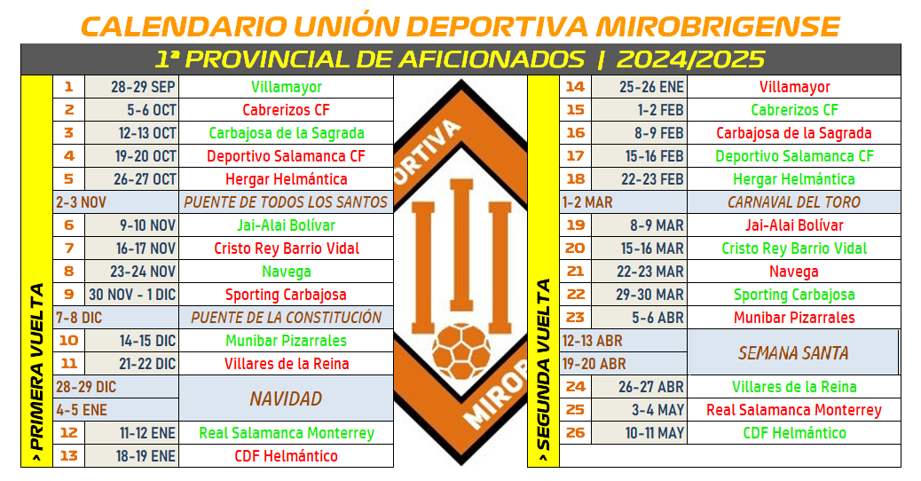 La UD Mirobrigense ya tiene calendario para la Liga 24/25, que iniciará y acabará en casa