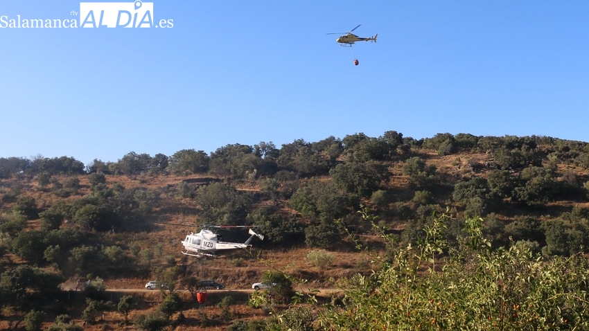 Declarado un incendio en Portugal frente al término de Villarino de los Aires