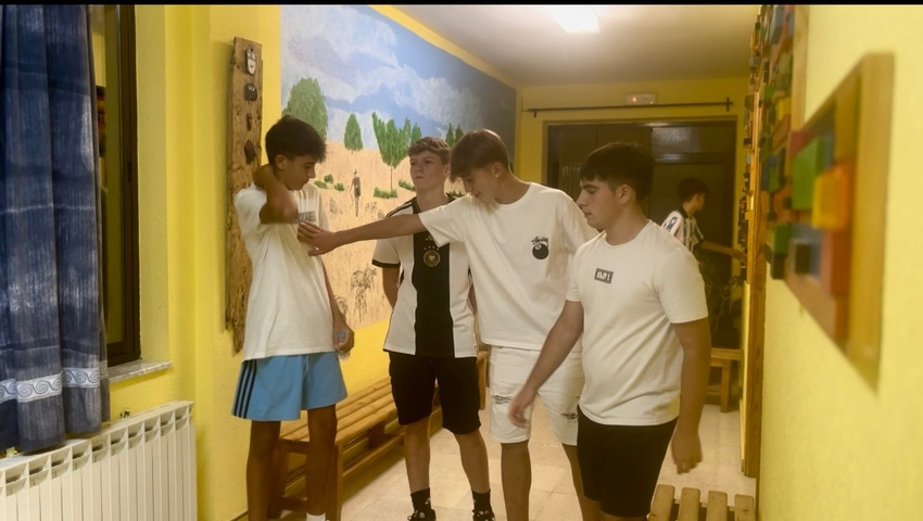 Un grupo de jóvenes realiza en Monleras un taller de cortos cinematográficos