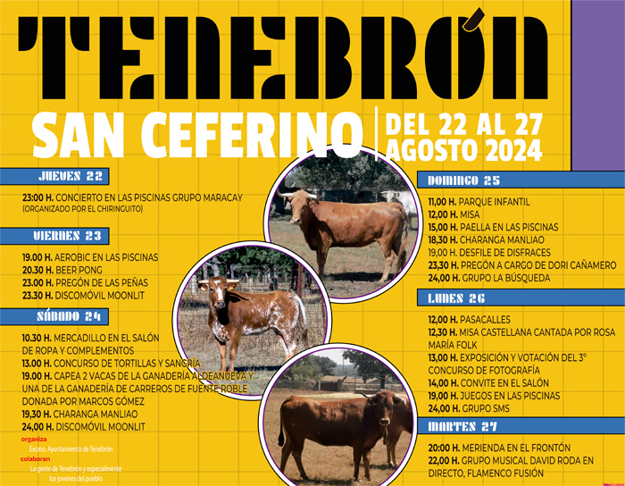 Programa fiestas San Ceferino Tenebrón 24