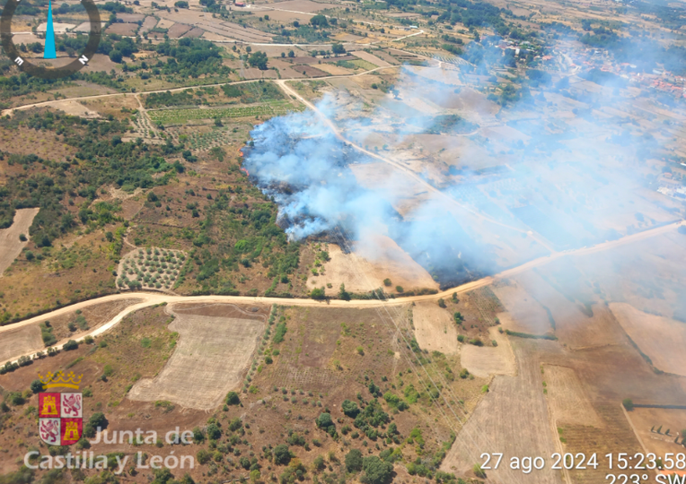 Susto en Masueco por un incendio que se ha originado este martes