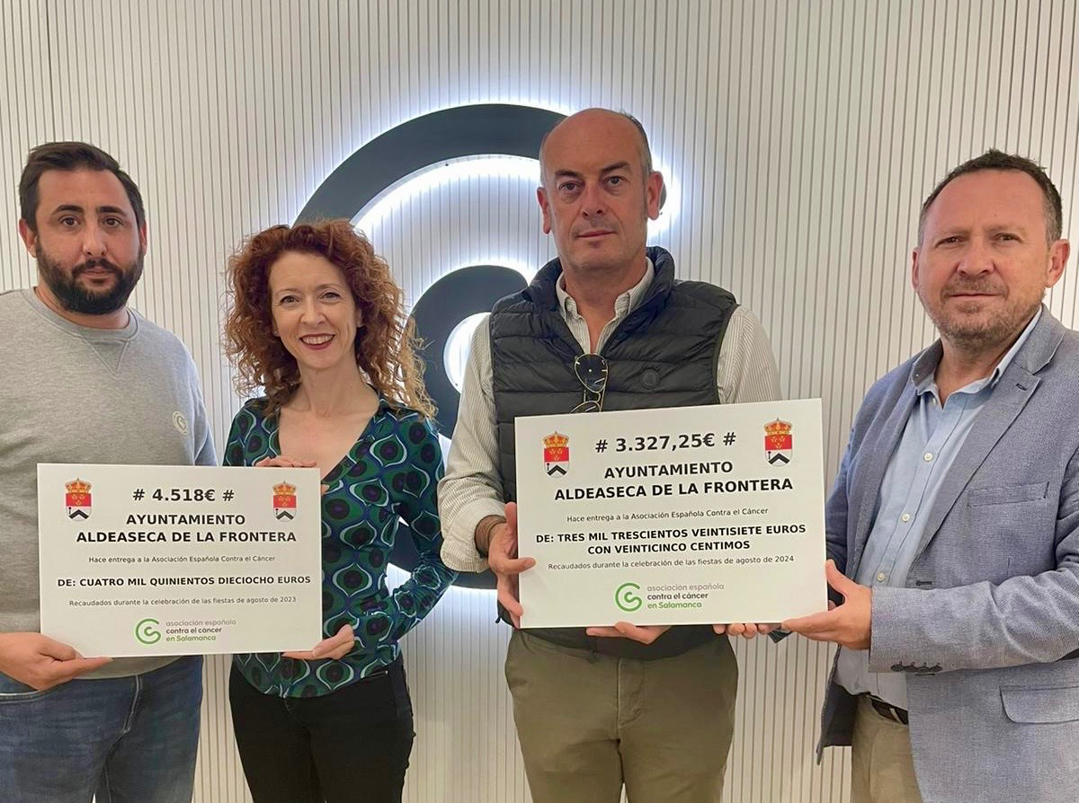 La solidaridad de Aldeaseca de la Frontera logra recaudar 7.800 euros donados a la Asociación Española Contra el Cáncer en Salamanca