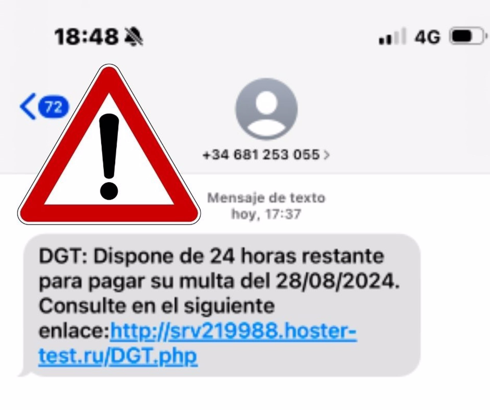 Alertan a la ciudadanía de una estafa que suplanta a la DGT a través de SMS