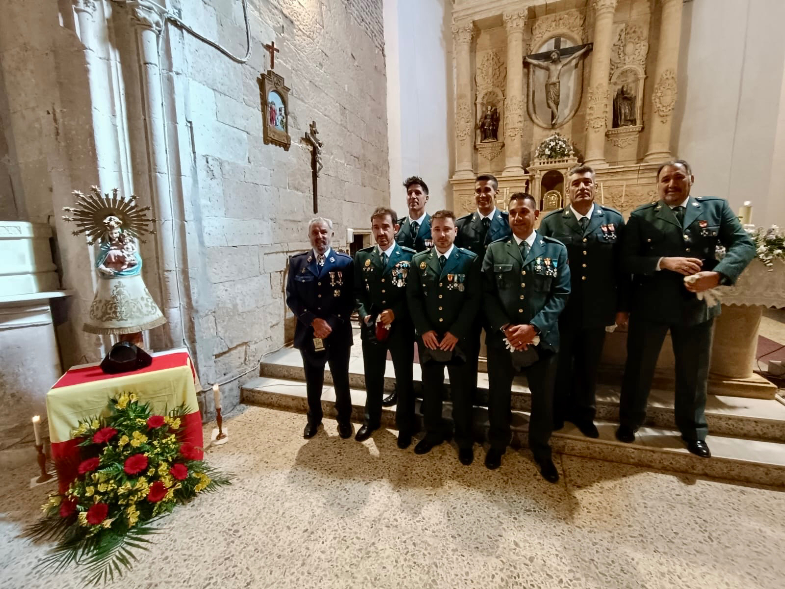 La Guardia Civil de Villoria y Cantalapiedra festejan juntas a su patrona, la Virgen del Pilar