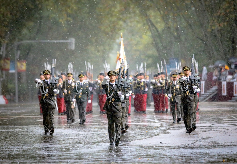 El testimonio de un militar salmantino que desfiló por primera vez en el Día de la Fiesta Nacional: La lluvia en esos momentos da igual. Uno se engrandece y se siente privilegiado 