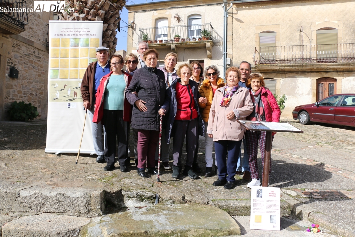 Hinojosa de Duero recuerda a José Montero Sánchez con un stolpersteine