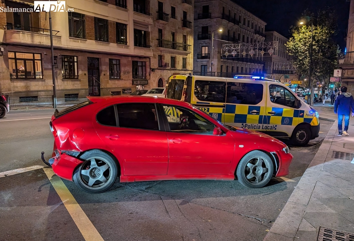 Colisión por alcance en la Gran Vía 