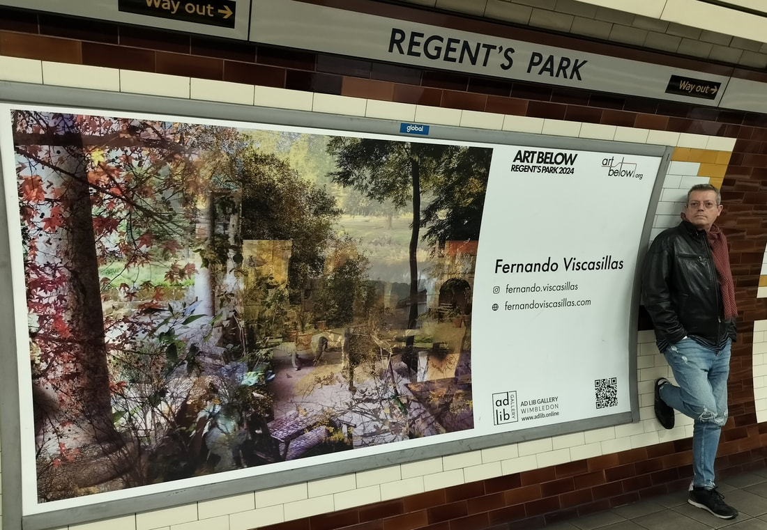 Obras con retazos de Miróbriga lucen en una expo en Londres que se promociona en su Metro