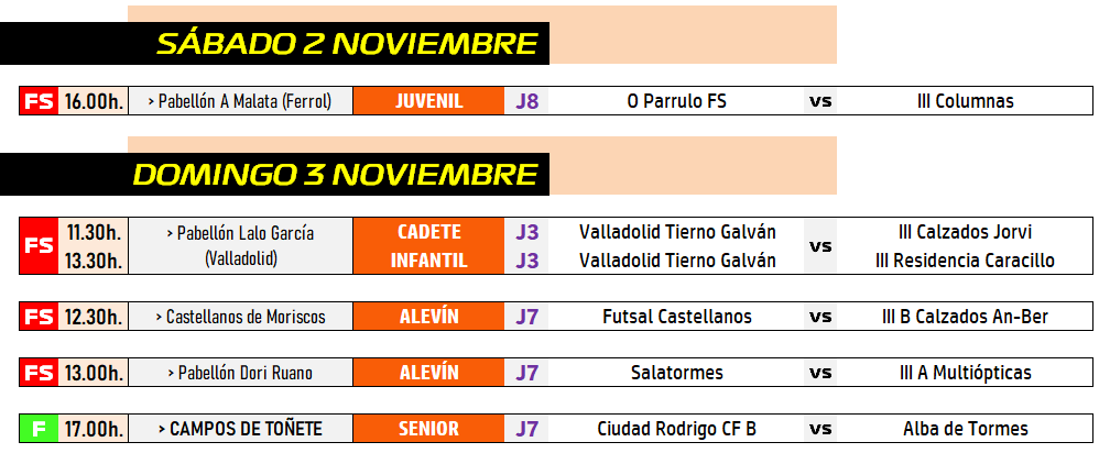 ///AD [2-3 NOV] El filial Senior del Ciudad Rodrigo, único equipo que juega este Puente en casa