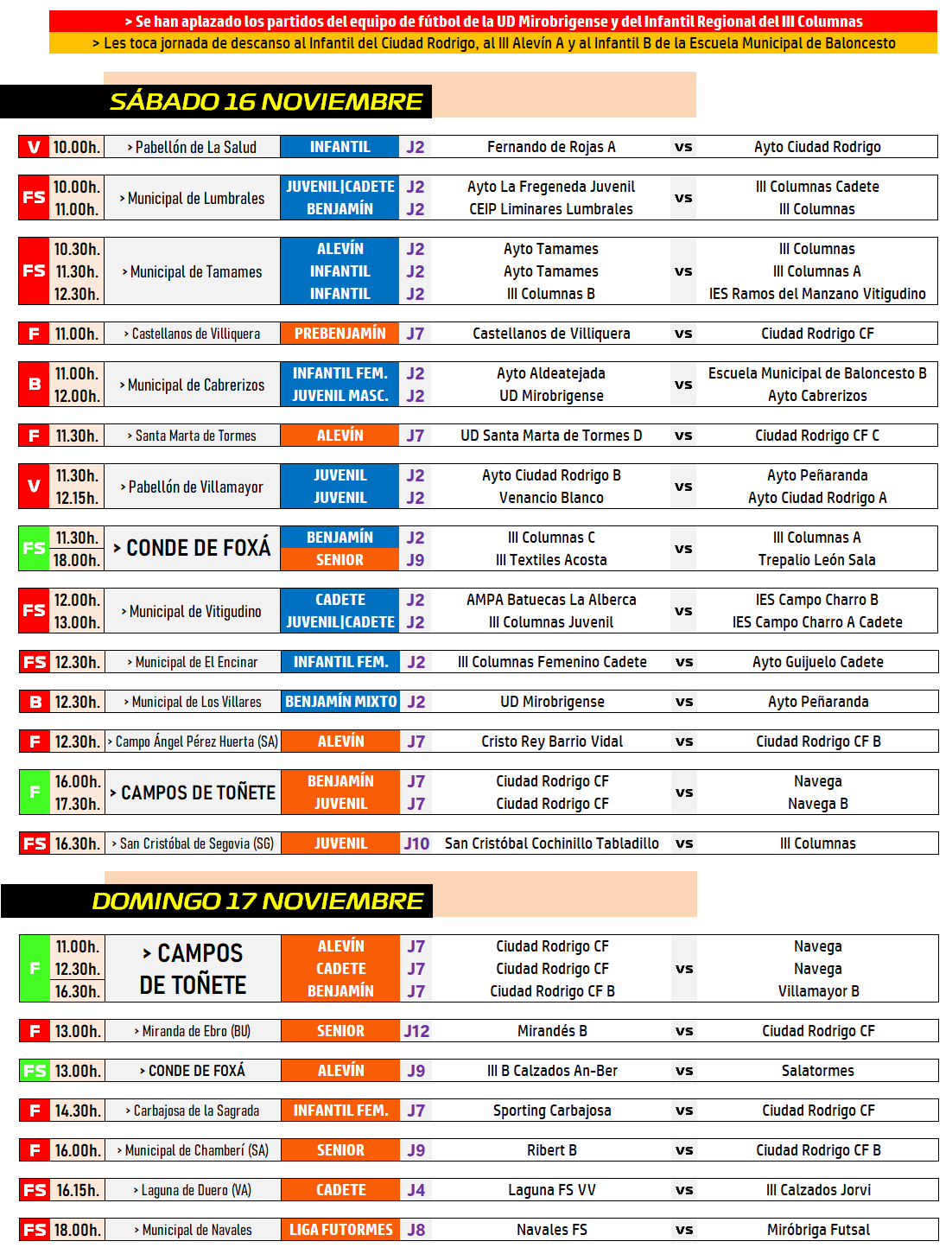 ///AD [16-17 NOV] El 1º equipo del Ciudad Rodrigo CF hará el domingo su viaje más largo del curso