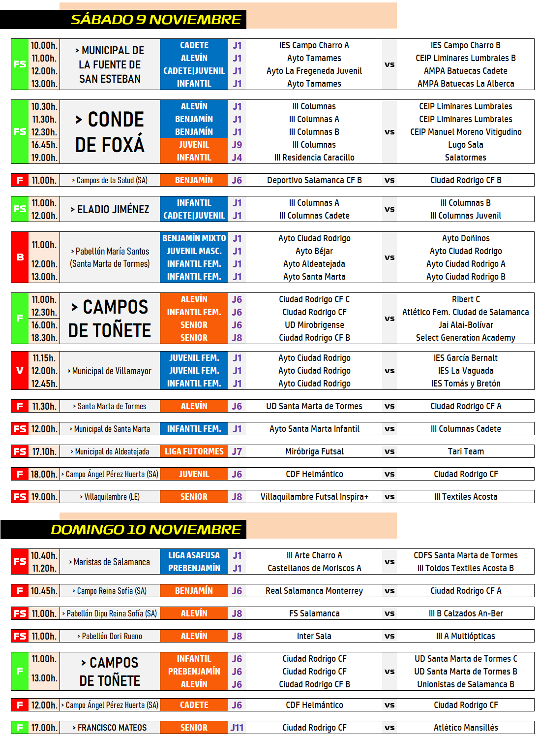 ///AD [9-10 NOV] Llega el primer gran fin de semana de la temporada deportiva 2024/2025