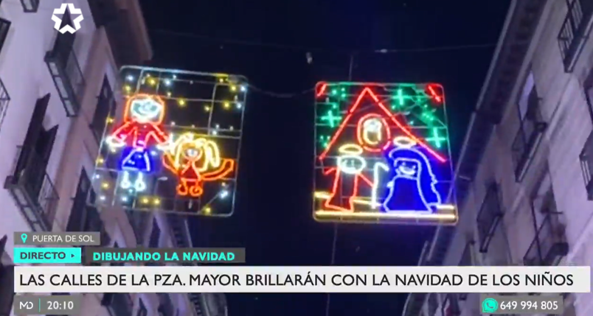 La calle Ciudad Rodrigo de Madrid contará estas Navidades con alumbrado diseñado por niños