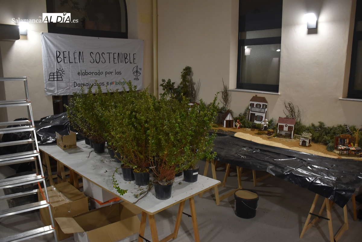 La Casa Consistorial mirobrigense da la bienvenida a un gigantesco belén de las Damajuanas