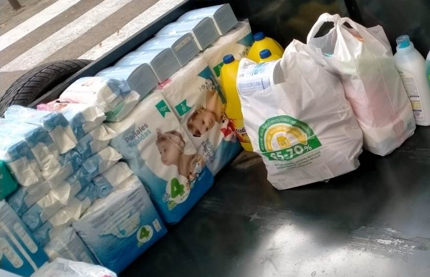 Las Conferencias de San Vicente aportan un amplio lote de pañales a la recogida de productos