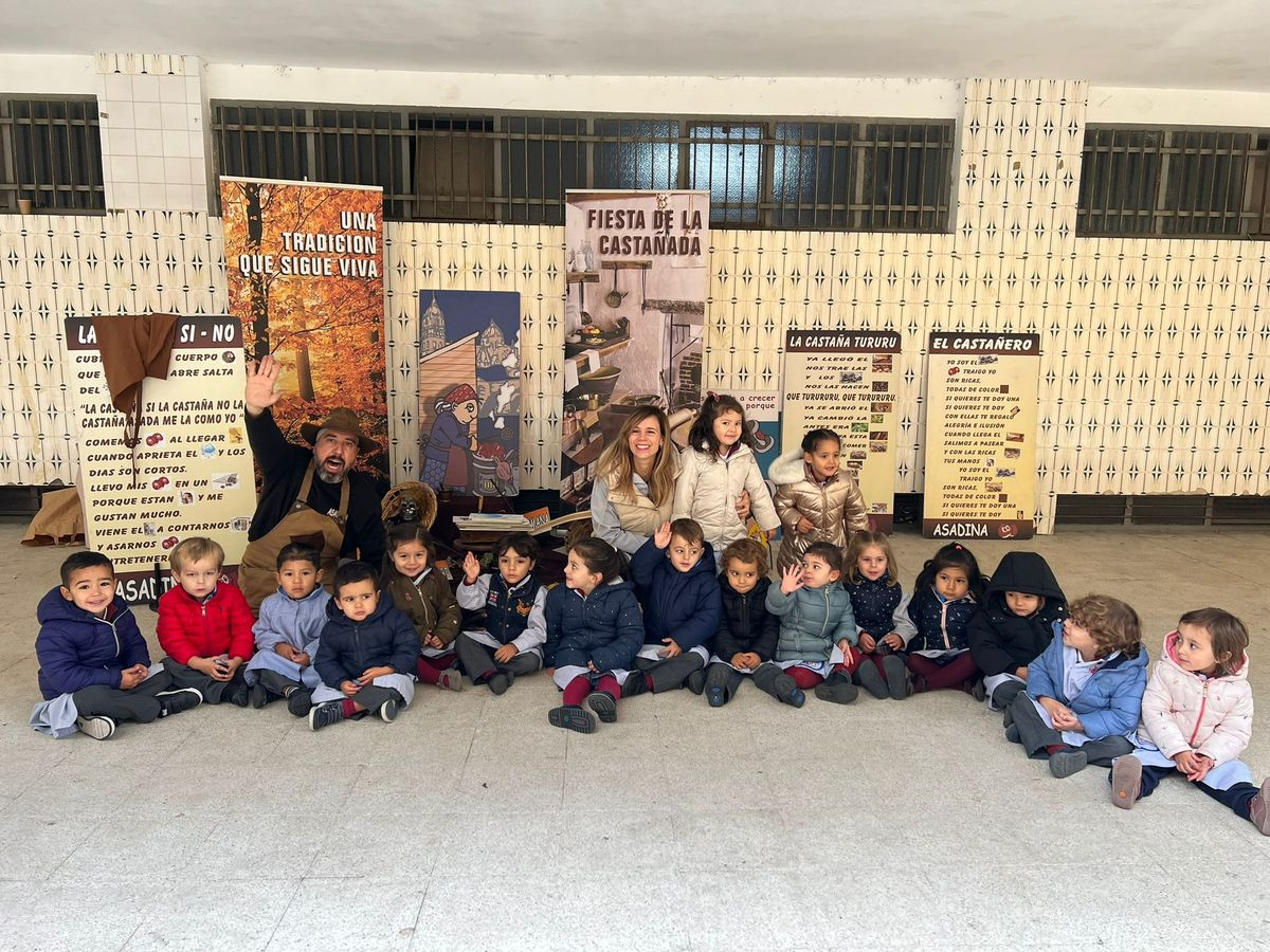 Los alumnos de Infantil del colegio San Juan Bosco disfrutan y aprenden con la Castañada