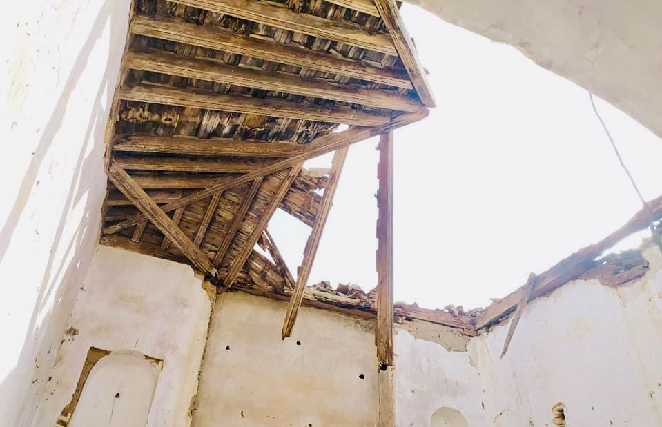 Se derrumba el histórico artesonado de la Ermita del Humilladero en Zorita de la Frontera