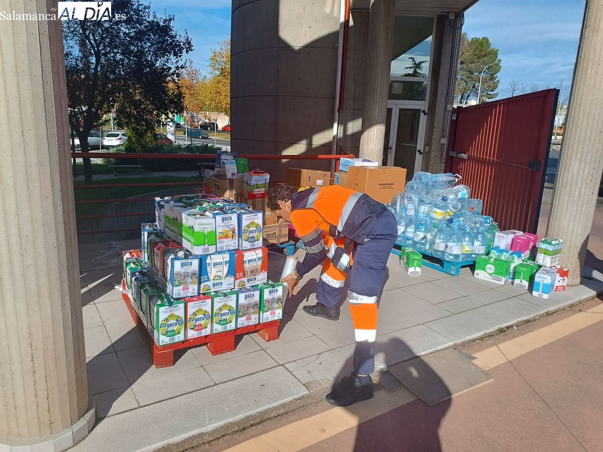 Un cargamento con 35 palés parte de Salamanca hacia Valencia