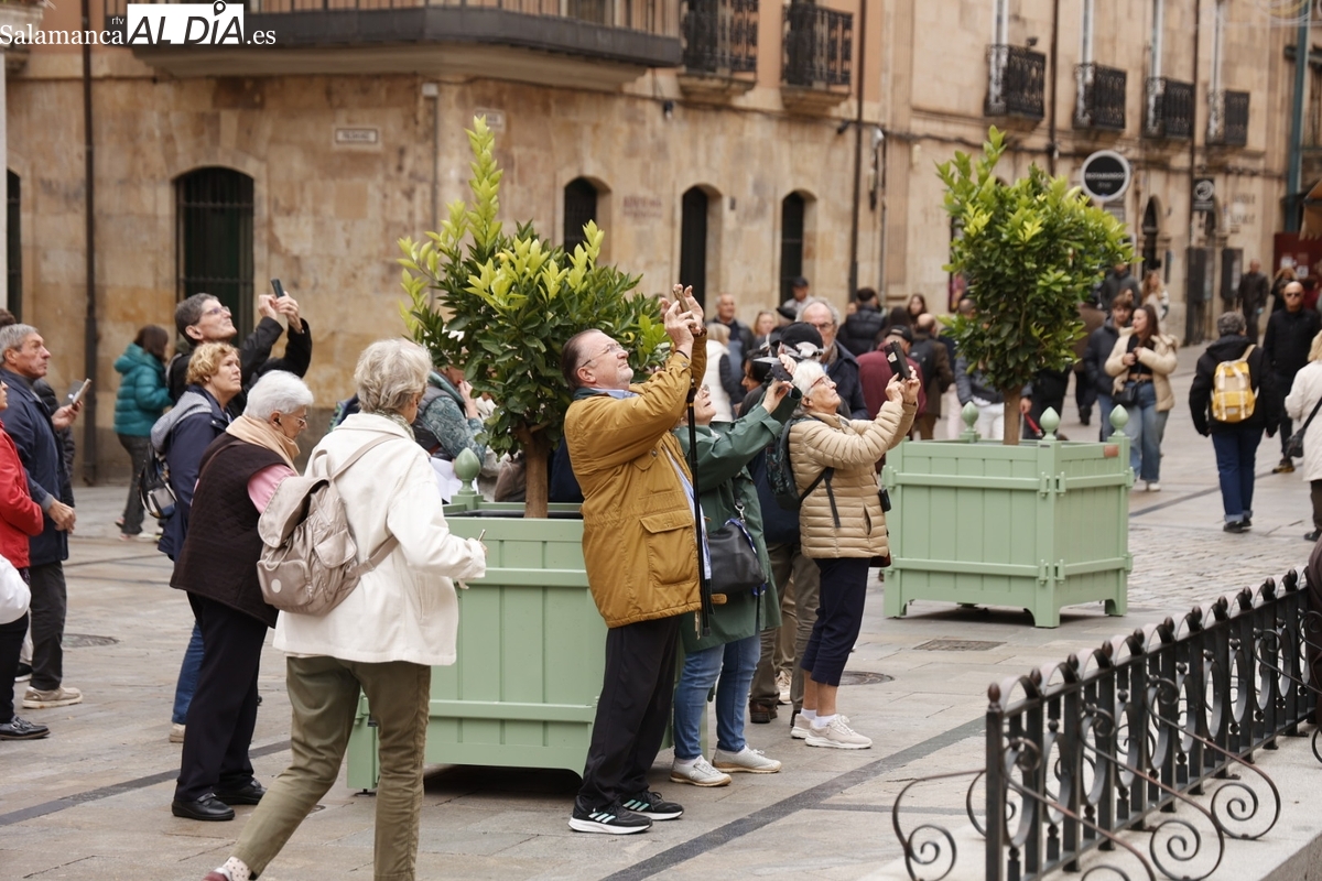 El centro de Salamanca se llena de turistas en el puente de Los Santos