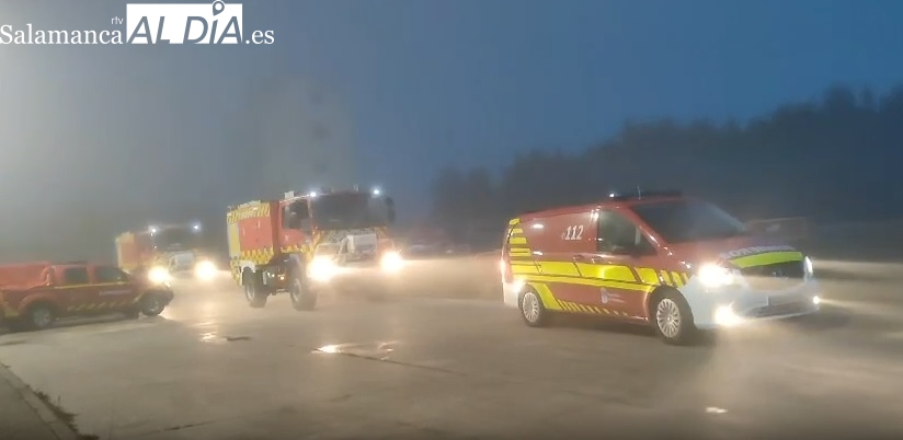17 bomberos de la Diputación de Salamanca viajan a Valencia para prestar su ayuda (VÍDEO)