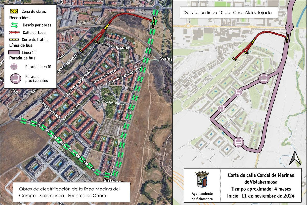 Corte de la calle Cordel de Merinas de Vistahermosa desde este lunes