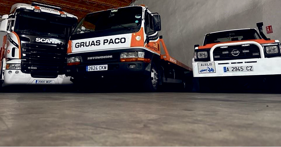 Grúas Paco, líderes en servicio de asistencia en carretera 24 horas