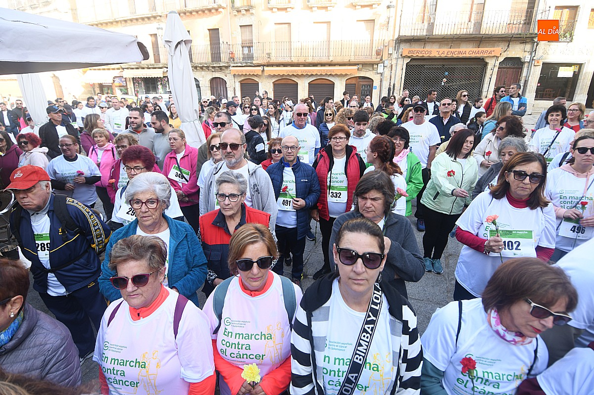 Medio millar de mirobrigenses participan en la II Marcha contra el Cáncer