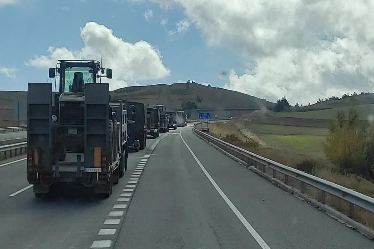 Los militares salmantinos rumbo a la catástrofe de Valencia (VÍDEO)