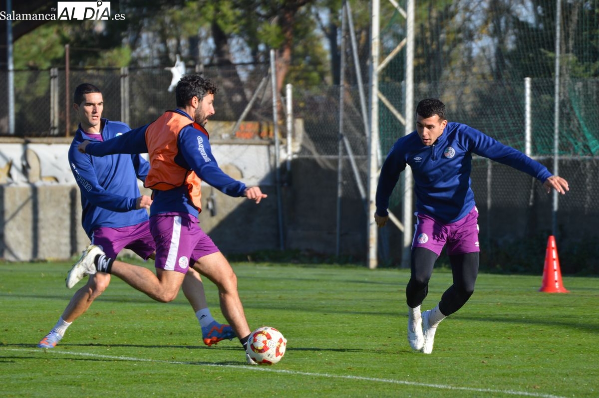 Emaná, Gustavo, Dueñas y Parra no inician una semana de entrenamientos en el Salamanca UDS marcada por el sorteo de Copa del Rey
