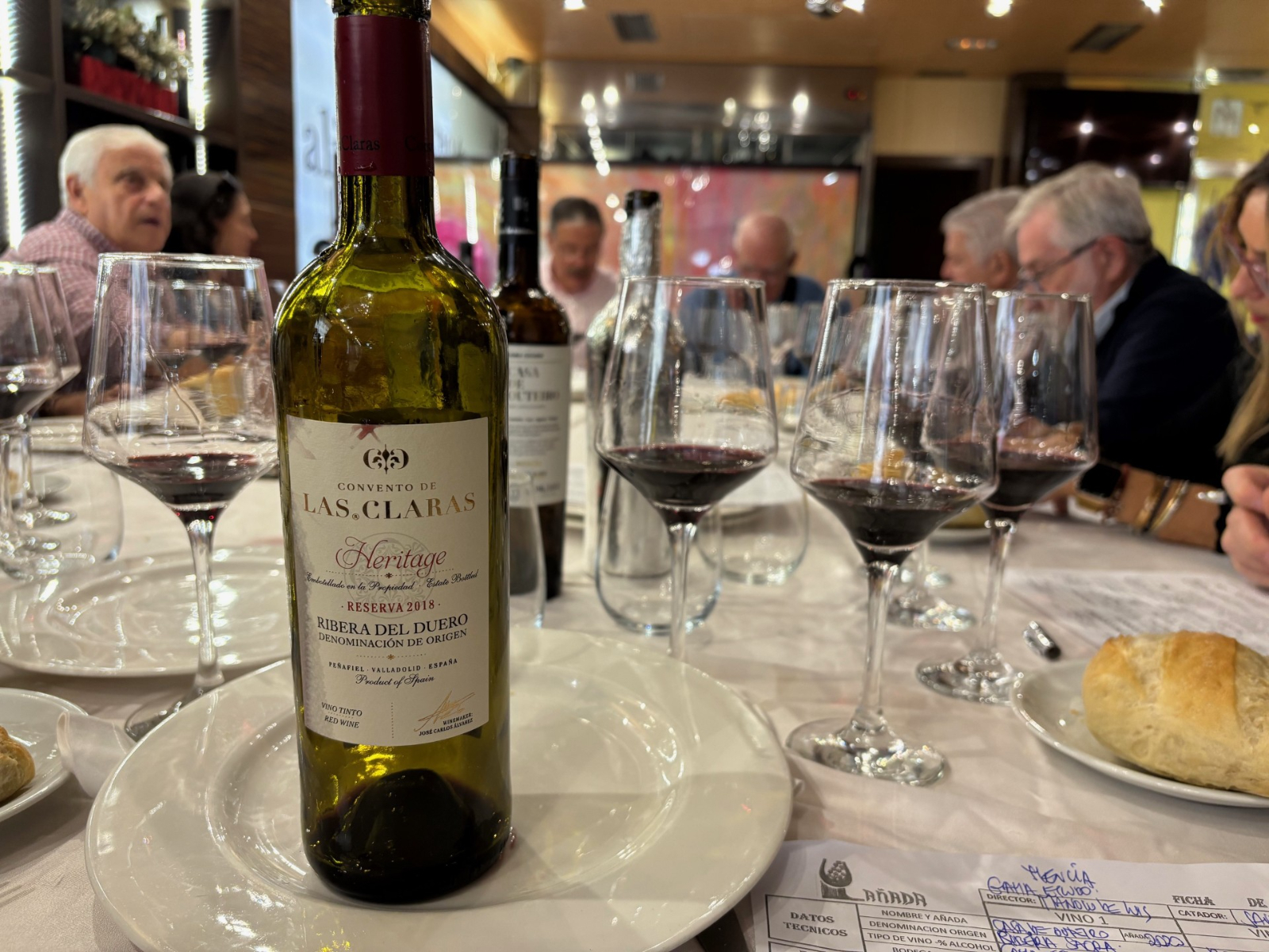 Cata: Convento Las Claras, Heritage reserva 2018 - D.O. Ribera del Duero