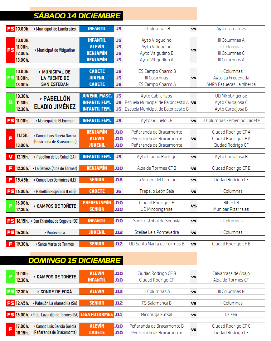 ///AD [14-15 DIC] El Senior del III Columnas juega su único derby como visitante del curso