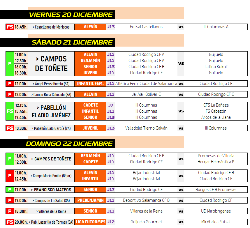 ///AD [20|22 DIC] Los seniors del III Columnas y el Ciudad Rodrigo reciben a duros equipos de Burgos