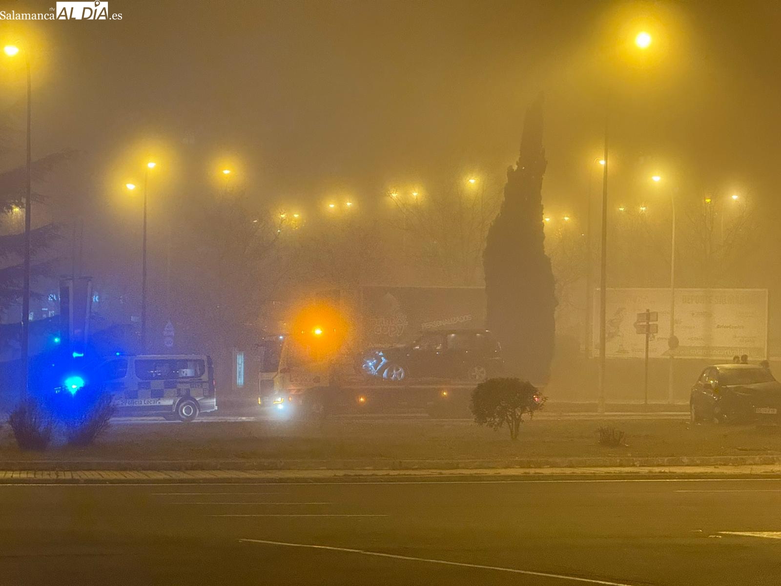Dos heridos tras una colisión entre dos vehículos en la Avenida de Agustinos Recoletos