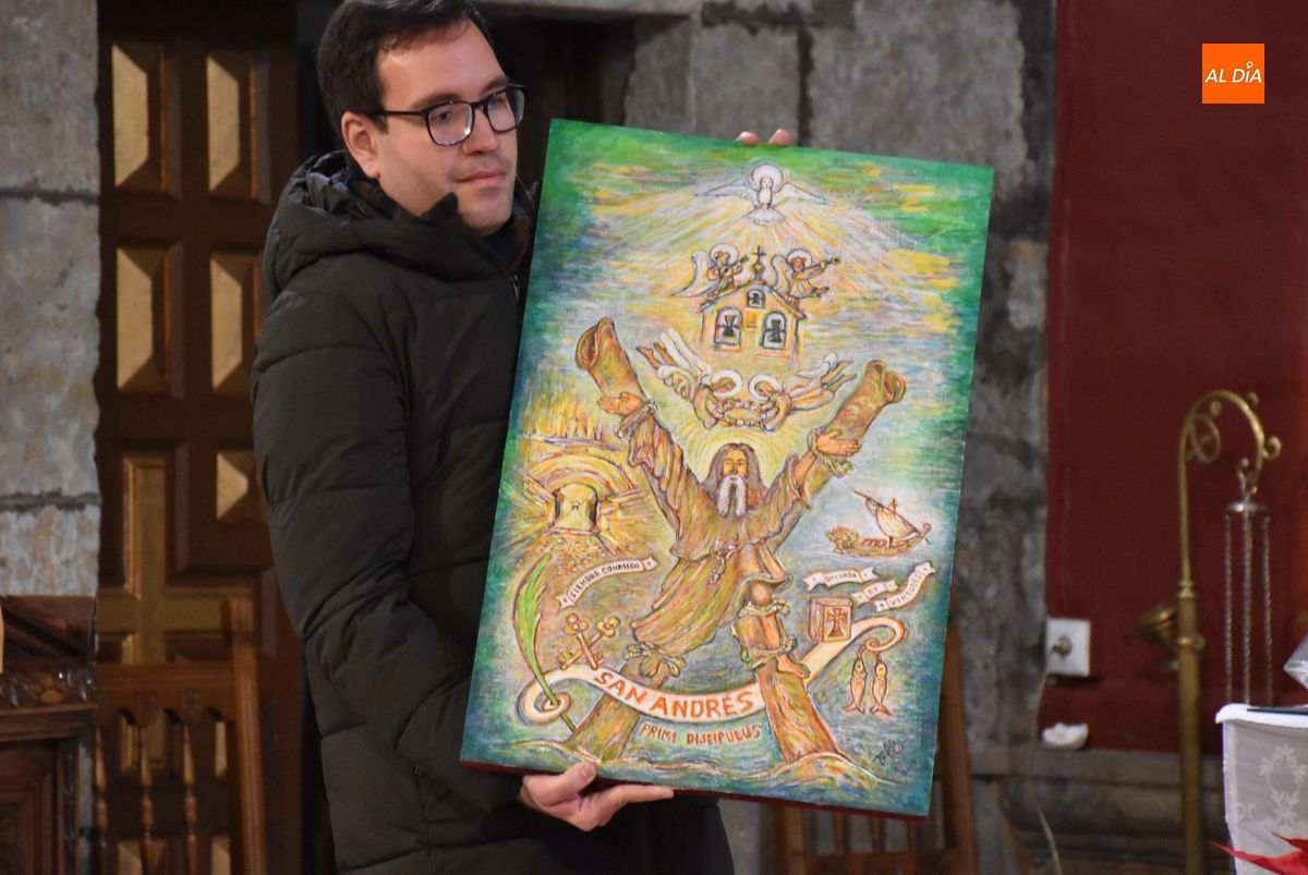 Tello regala a la Parroquia de San Andrés un cuadro de su creación