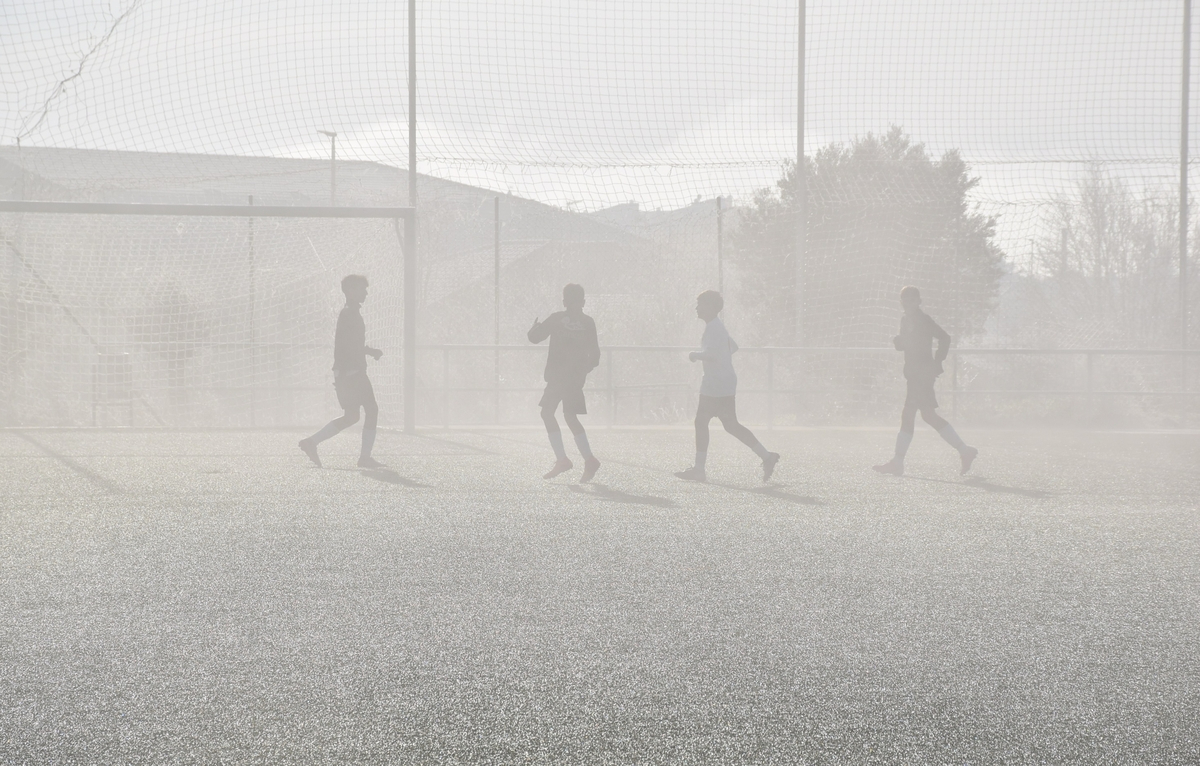 Gélido y blanco amanecer dominical en la comarca de Ciudad Rodrigo