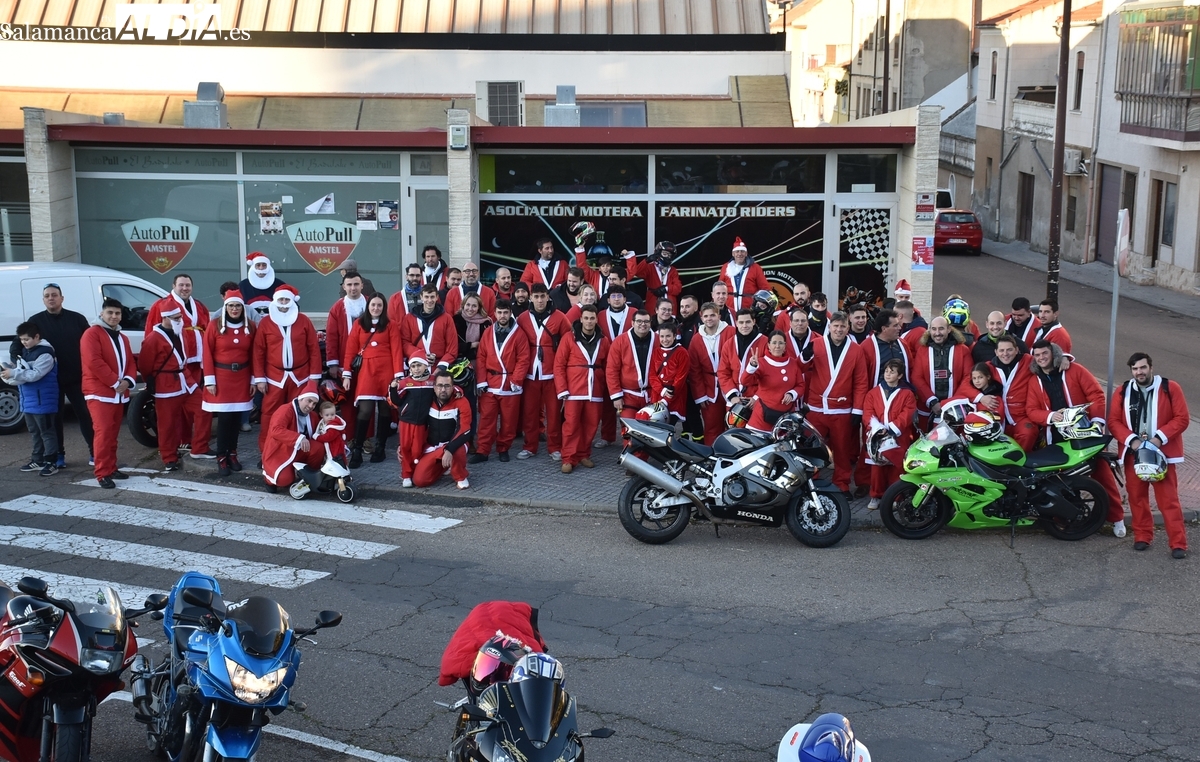 Los moteros mirobrigenses se visten de Papá Noel con el objetivo de ayudar a Valencia
