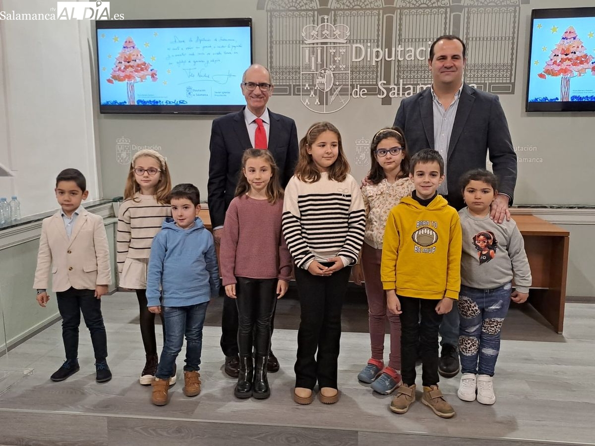 Nueve escolares premiados en el X Concurso Infantil de Postales Navideñas de la Diputación
