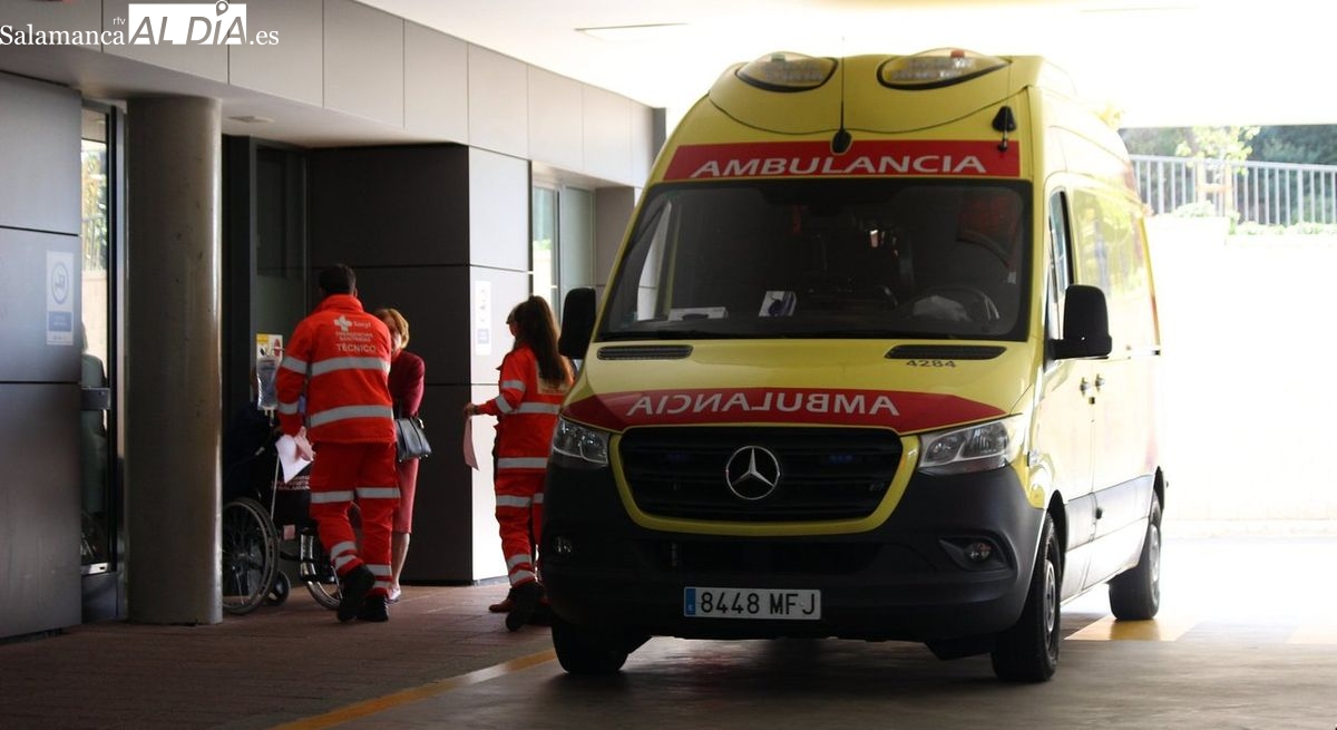Evacuado al Hospital de Salamanca tras caer en un depósito de agua vacío en Gallegos de Argañán