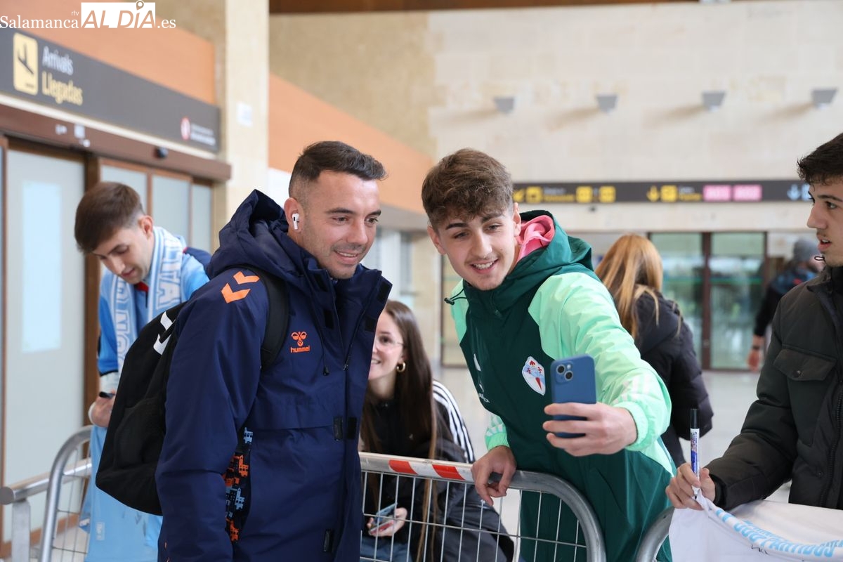 El Celta de Vigo ya está en Salamanca con Iago Aspas a la cabeza de la expedición tras su llegada con retraso a Matacán por la niebla (FOTOS Y VÍDEO)