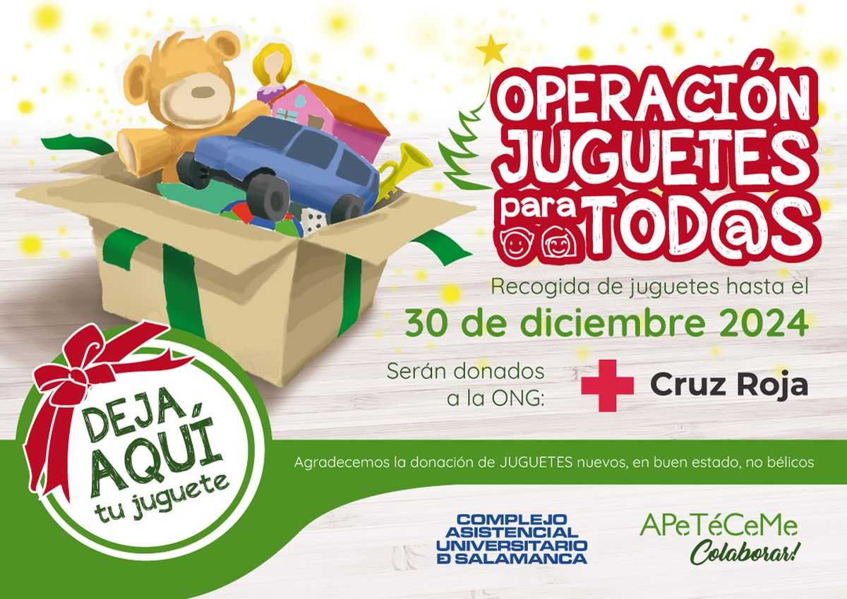 Recogida de juguetes en la cafetería del Hospital de Salamanca 