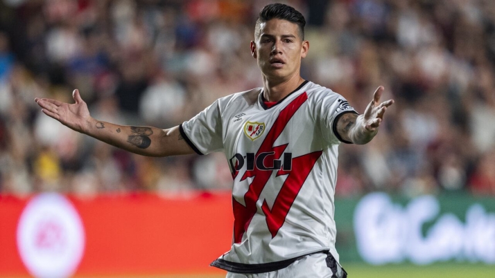 James Rodríguez será titular en el Reina Sofía con el Rayo Vallecano ante Unionistas y Raúl de Tomás es baja