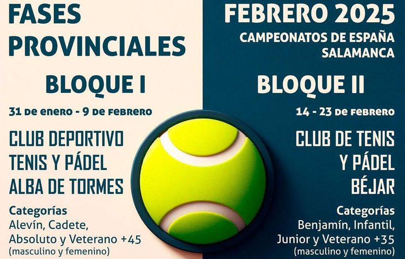 La Fase Provincial de Tenis abre la temporada deportiva en Alba de Tormes