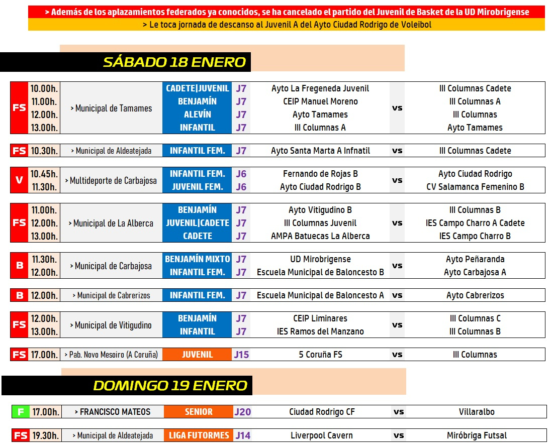 ///AD [18-19 ENE] Los Juegos Escolares se quedan al mando ante el aplazamiento masivo federado