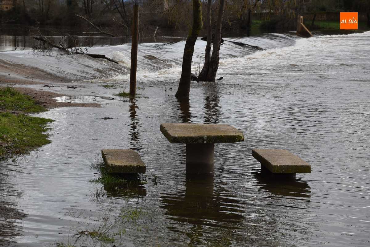 El Águeda multiplica por 12 su caudal tras las lluvias constantes de los últimos días