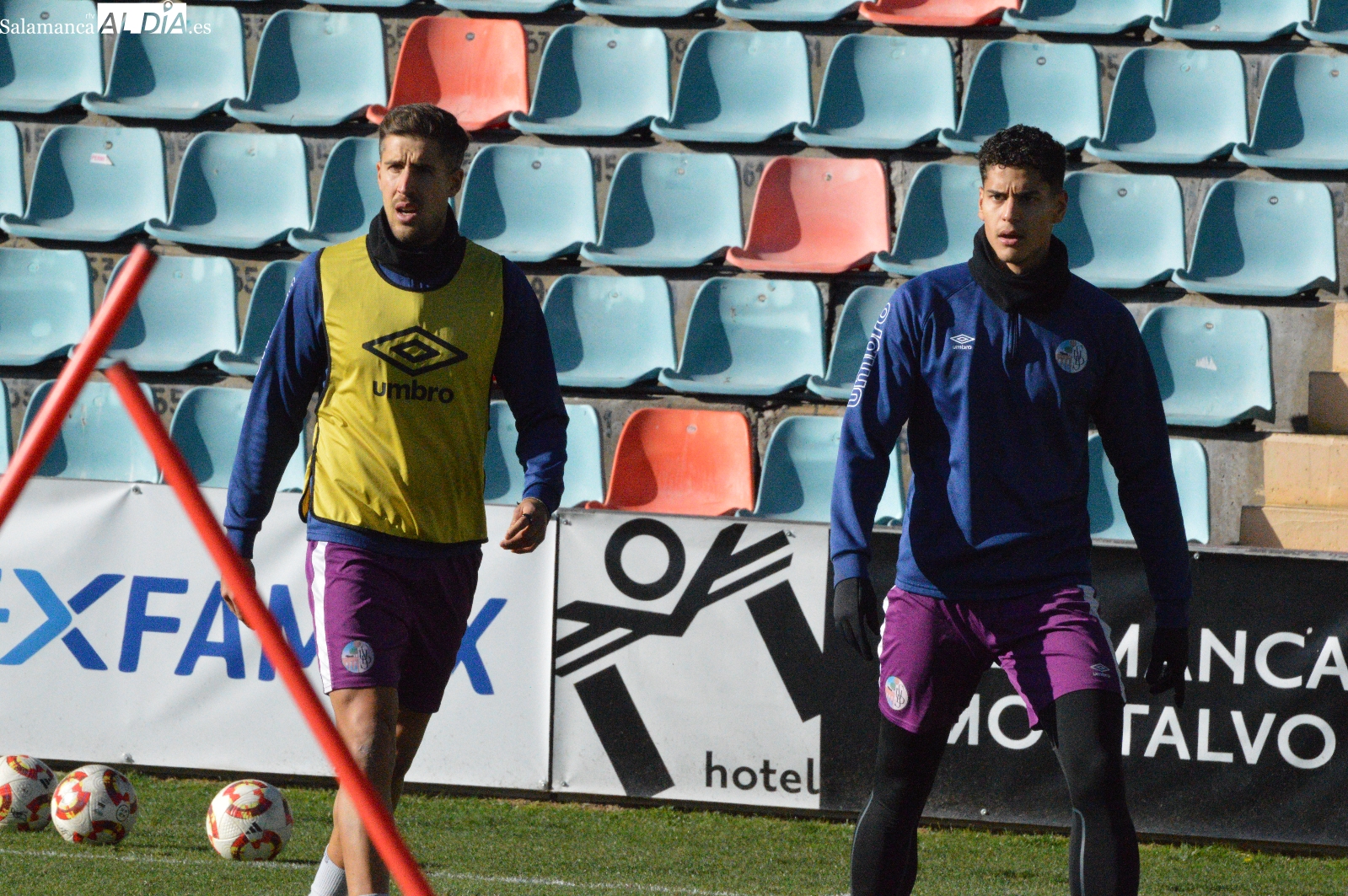 Villapalos ya es uno más en el Salamanca UDS y completa su primer entrenamiento en el Helmántico a las órdenes de Dueñas
