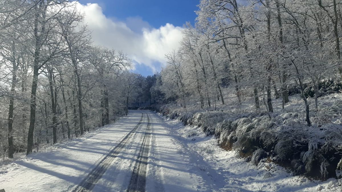 Primera nevada del año en al Sierra de Francia