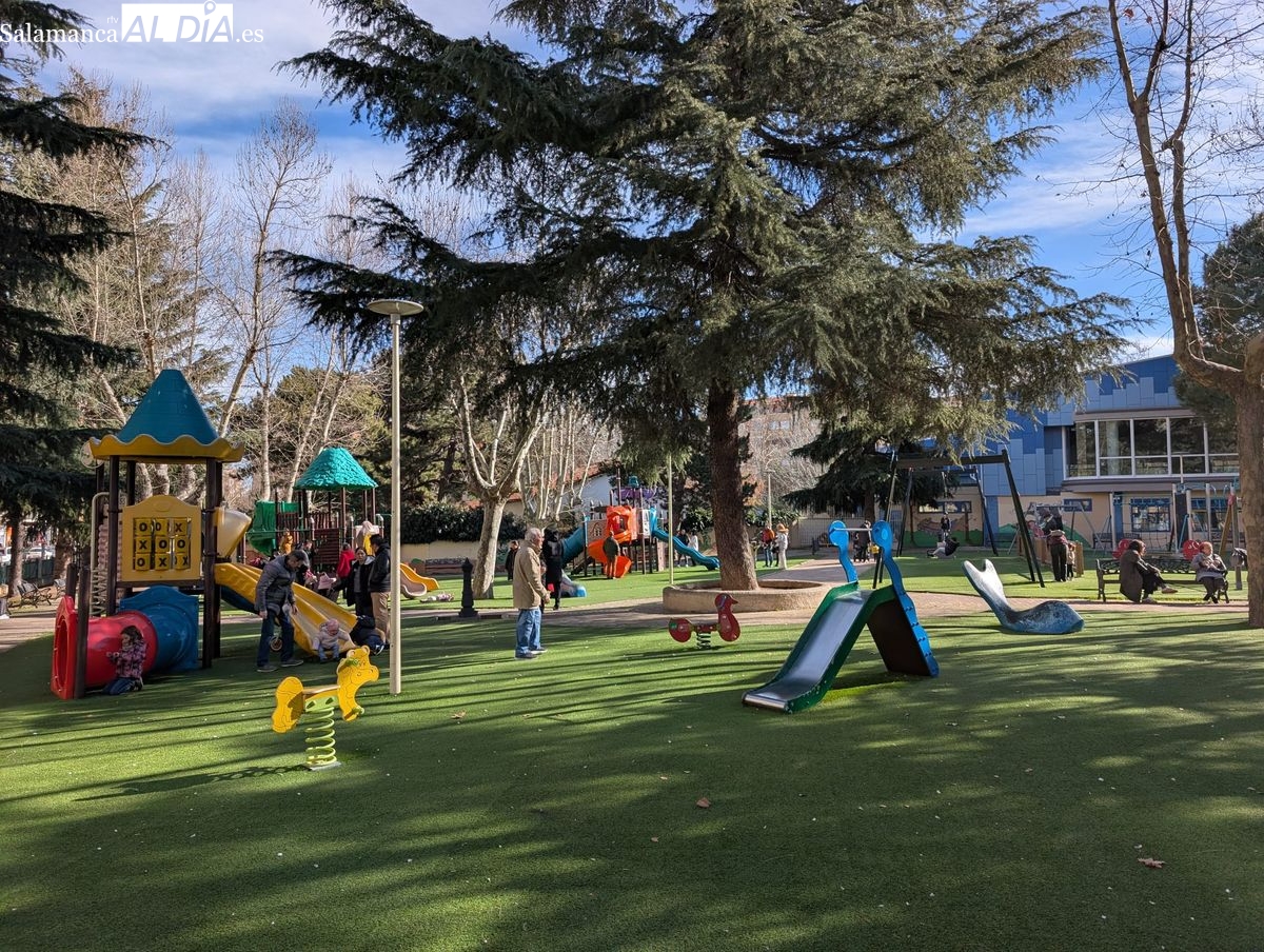 Parques casi vacíos en una mañana de domingo gélida en Salamanca (FOTOS)