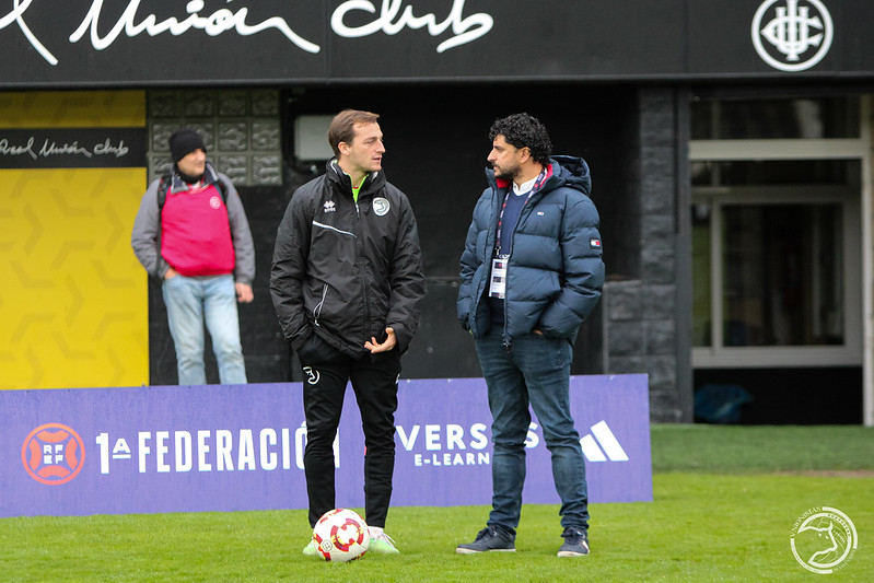 Rubén Andrés guarda silencio con las especulaciones sobre el futuro de Dani Llácer como entrenador de Unionistas