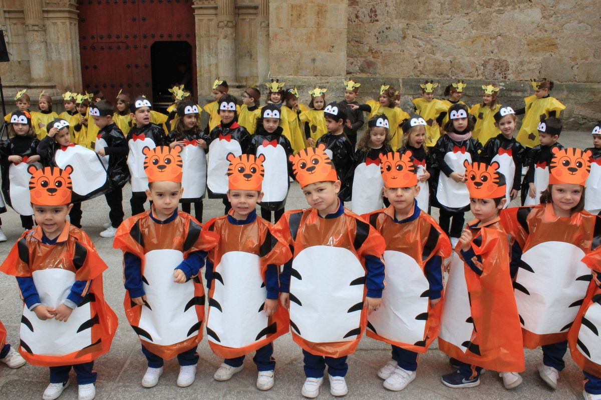 Tigres, pingüinos y jirafas toman el colegio Calasanz para dar la bienvenida al Carnaval (FOTOS)