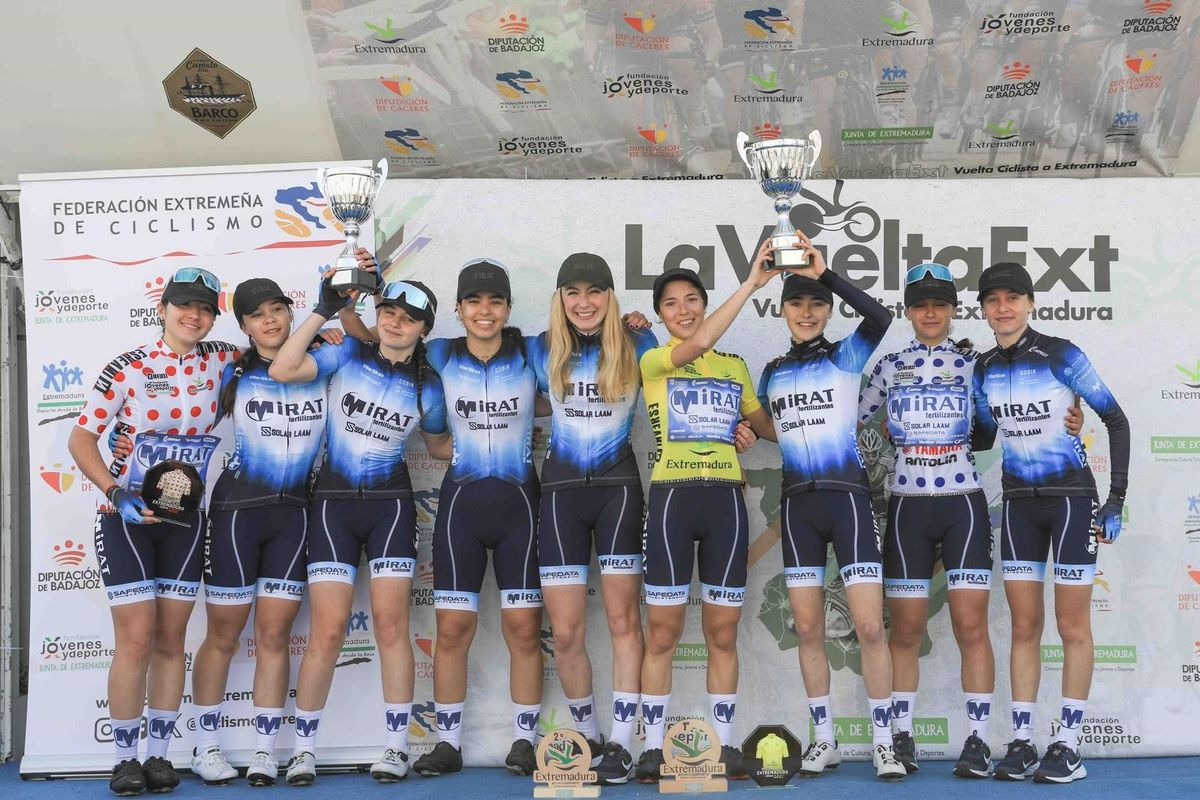 FOTOS | El Mirat Team domina en la Vuelta a Extremadura Junior y Cadete Femenina